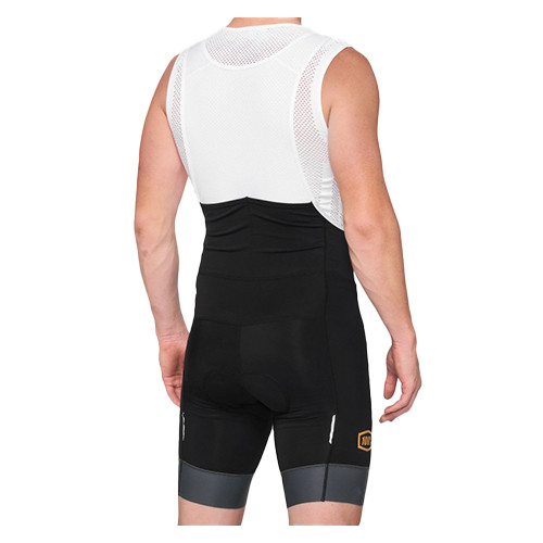 100% EXCEEDA Bib Shorts Black/Charcoal Lycra Kits