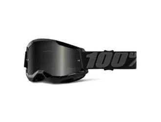 100% STRATA 2 Sand Goggle Black - Smoke Lens