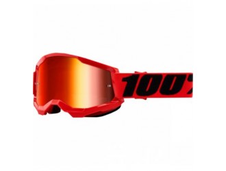 100% STRATA 2 Goggle Red Mirror Red Lens