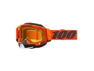 100% OCHELARI 100% ACCURI 2 Snowmobile Neon Orange - Yellow Vented Dual Lens