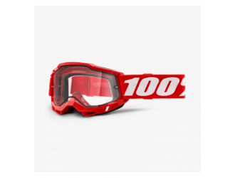 100% OCHELARI 100% ACCURI 2 Enduro Moto Red Clear Lens