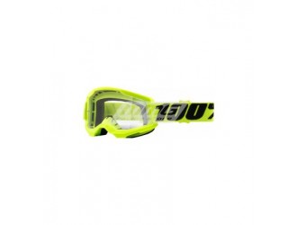 100% STRATA 2 Goggle Fluo/Yellow - Clear Lens