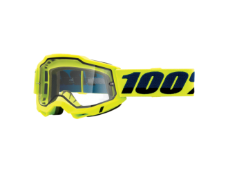 100% ACCURI 2 Enduro Moto Goggle Fluo Yellow - Clear Dual Lens