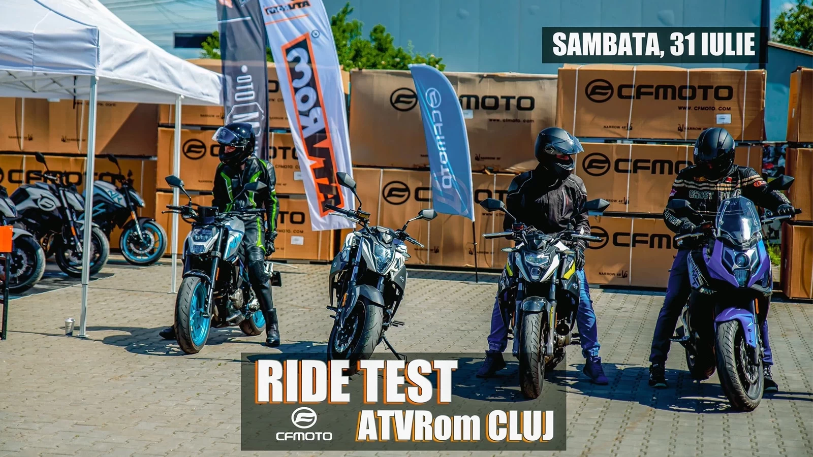 In weekend testezi motocicletele CFMOTO!