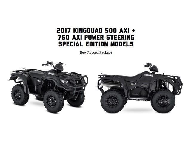 Suzuki a lansat 2 modele editie speciala 2017 KingQuad 750 si 500 Axi Power Steering Special Edition with Rugged Package