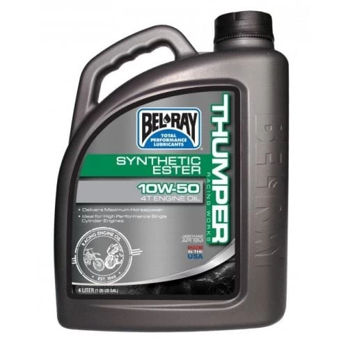 BEL-RAY WORKS THUMPER RACING SYNTHETIC ESTER 4T 10W50 4L