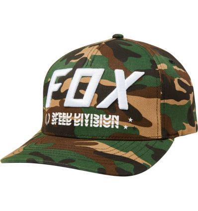 FOX TRIPLE THREAT FLEXFIT HAT [GRN CAM]