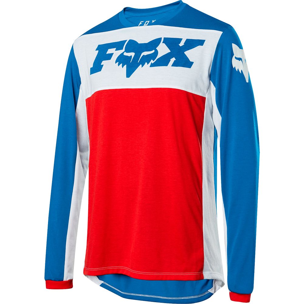 FOX INDICATOR LS WIDE OPEN JERSEY [NVY/RD]
