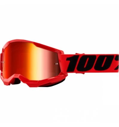 100% STRATA 2 Goggle Red Mirror Red Lens
