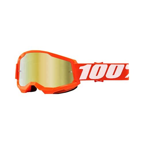 100% STRATA 2 Goggle Orange - Mirror Gold Lens