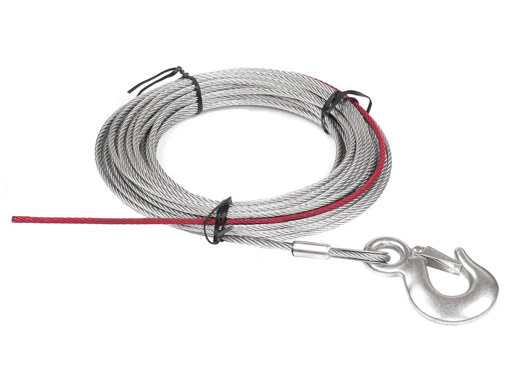 STEEL ROPE WITH HOOK 4.8MM X 15.2M FOR CUB 3