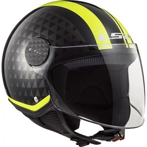 LS2 OF558 Sphere Lux Crush Black H-V Yellow