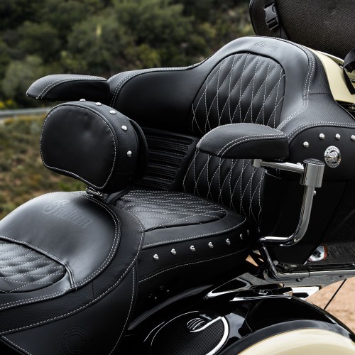 Indian Motorcycle Cotiere pasager din piele naturala - Black