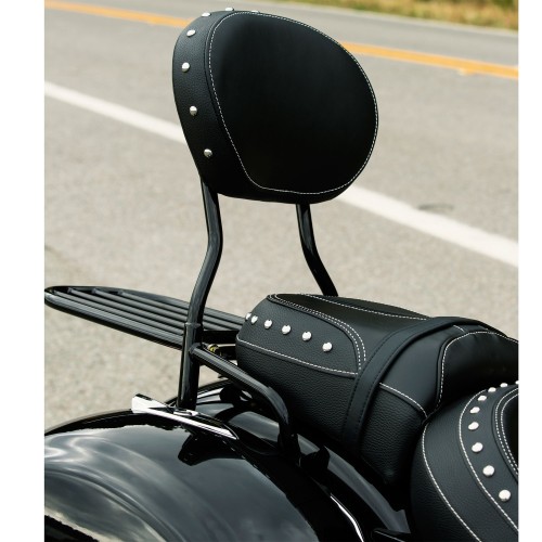 Indian Motorcycle Spatar pasager din pele naturala - Black with Studs