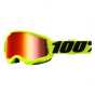 100% STRATA 2 Goggle Yellow Mirror Red Lens