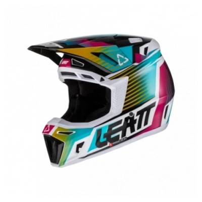 LEATT Helmet and Goggle Kit Moto 8.5 V22 AQUA