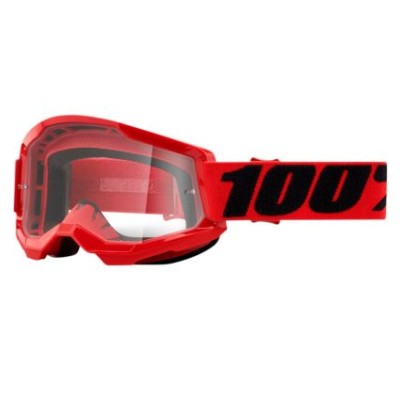 100% STRATA 2 Goggle Red - Clear Lens