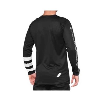 100% R-CORE Long Sleeve Jersey Black/White
