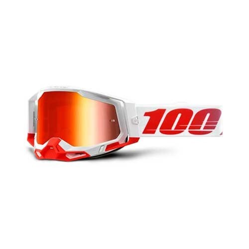 100% RACECRAFT 2 Goggle Fluo Yellow - Mirror Red Lens
