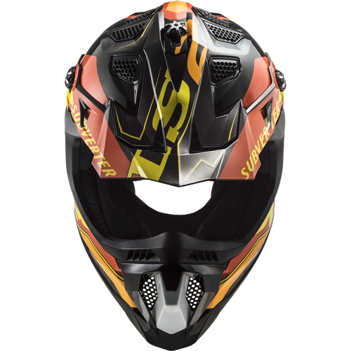 LS2 MX700 SUBVERTER ARCHED BLACK YELLOW RED