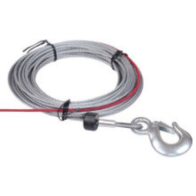 STEEL ROPE WITH HOOK 5.5MM X 15.2M FOR CUB 4
