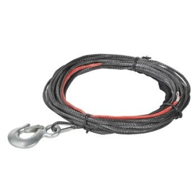 SYNTHETIC ROPE WITH HOOK FOR CUB 3S, 4.8MM (3/16)X15.2 (50'), 3000 LB